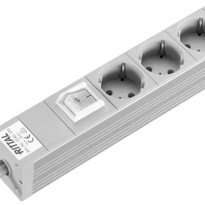 Prise multiple Rittal DK 7240.120 230VAC/16A 3×SCHUKO interrupteur 