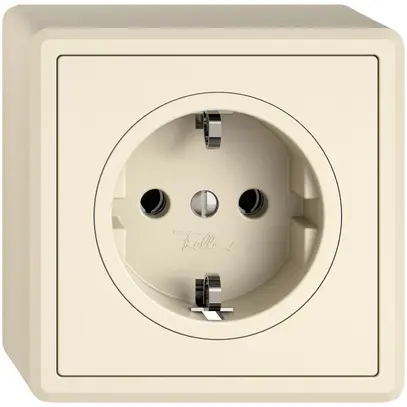 Prise AP EDIZIO.liv SNAPFIX® SCHUKO 16A 230V 74×74mm crema 