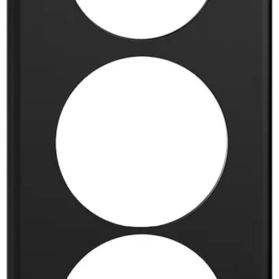 Plaque de recouvrement STANDARDdue 3×1 1×Ø50, 2×Ø58, noir 