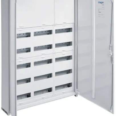 Distributore AP Hager univers 7-file 180UM coperchio IP44 800×1100×160mm 