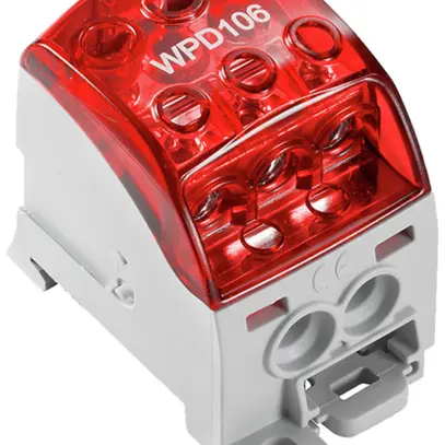 Verteilerblock WM WPD 106 1P 215A 1×Eing 5×Ausg 1.5…25mm² 1.5…70mm² 