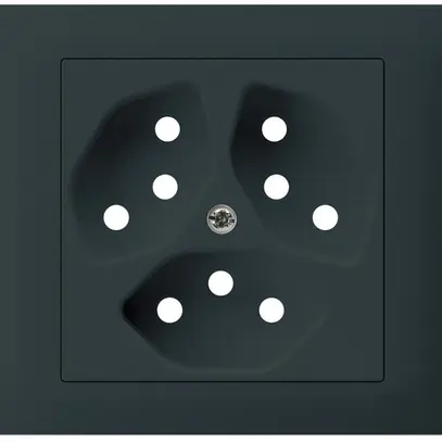Kit frontal INC G3 kallysto pour prise INC G3 3×type 13 cadre à visser noir 