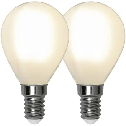 Lampada LED E14 2.5W 250lm 2700K opale Ø45×80mm Duo Pack 