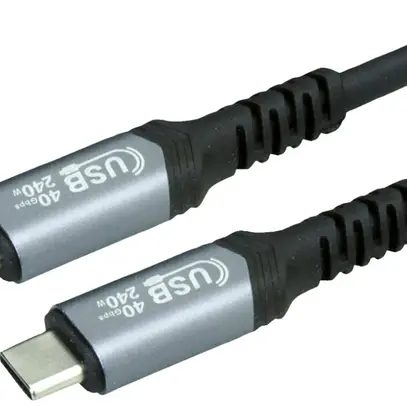 Câble USB VALUE USB-C/USB-C (USB 4.1 Gen3x2) 40Gbit/s 240W noir 1m 