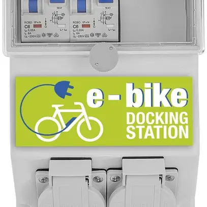 Stazione di carico Steffen per E-Bike e E-Scooter 2×T13 con RF 230V 1380W IP44 