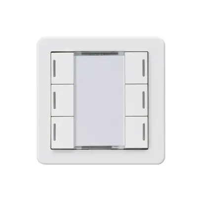 Poussoir Hager basico A KNX sextuple LED blanc 