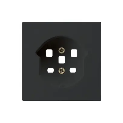 Plaque frontale kallysto T25 noir, 60×60mm pour prise T25 