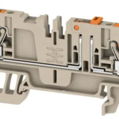 Borne de test sectionnable Weidmüller ADT PUSH IN 2.5mm² 4 connex.TS35 beige 