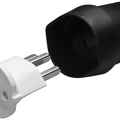 Fiche de jonct.23/schuko-ch noir 
