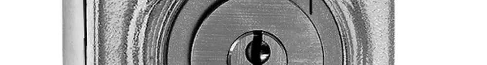 Contact pivotant mouillé 0<-1 aluminium poli à billes avec serrure de sûreté 