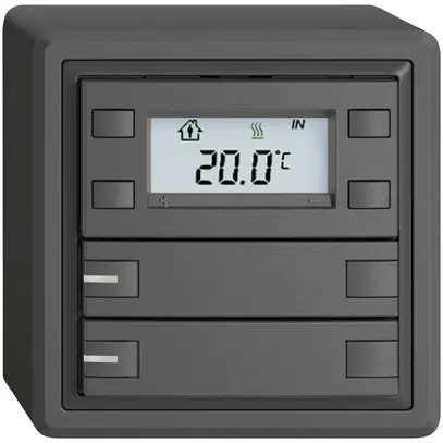 Poussoir RTH AP EDIZIO.liv SNAPFIX® a.RGB-LED 2×touches comm.2T grf 
