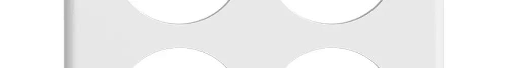 Placca di copertura STANDARDdue 2×2 4×Ø50, bianco 