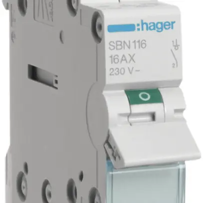 Interruttore AMD Hager 16A 230V 1 chiusura 0 apertura 0 invertitore 1UM 