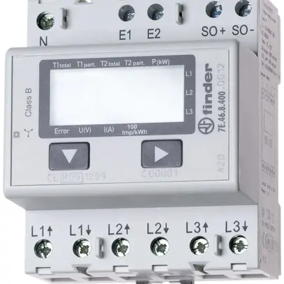 Compteur d'énergie AMD Finder 3×65A direct homologué MID, M-Bus 