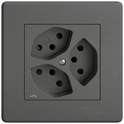 Prise ENC EDIZIO.liv SNAPFIX® 3×T13 1×S avec shutter grf 