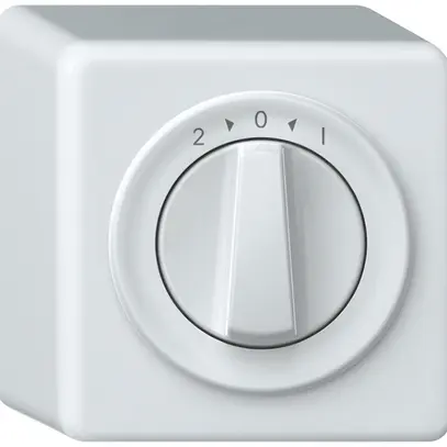 Pulsante rotativo AP origin 1P 0<1 10A 230V 88×88×54mm bianco 