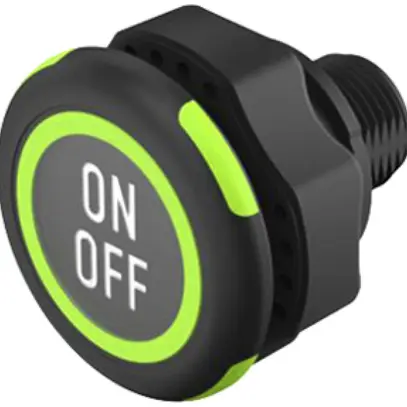 Pulsante capacitivo EAO 84 1NO 8.4…32V Ø22.5mm LED verde/rosso ON OFF 