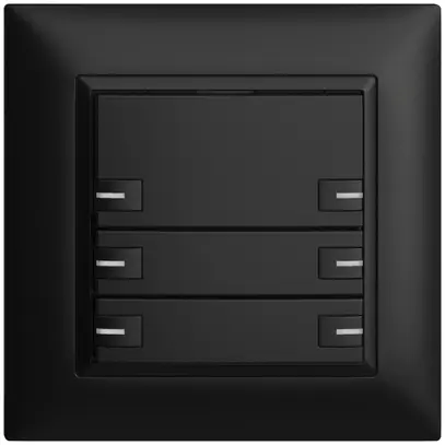 Pulsante INC KNX 6×EDIZIOdue nero RGB con LED 
