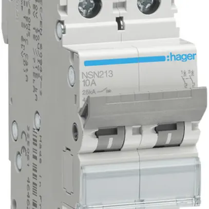Disjoncteur Hager MCB 2P 230V type D 13A 2UM 