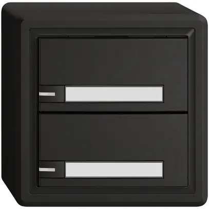 Poussoir KNX RGB AP EDIZIO.liv SNAPFIX® capteur temp.RGB-LED étiqu.2×com.1T no 
