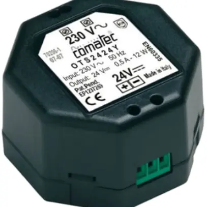 Alimentazione INS Comatec OTS, IN: 230VAC, OUT: 24VDC/12W, morsetti a vite 