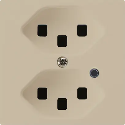 Prise Hager kallysto 2×T23 illuminé A beige 