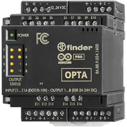 Module IN/OUT API AMD FINDER 8A.88 OPTA Arduino 12…24VDC DC 16×DI 8 16×AI 8×AO 