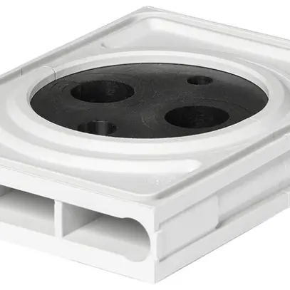 Flanschplatte Schurter HAK-Z-FL2RM-SE 102×135×28mm Kunststoff Rohr 