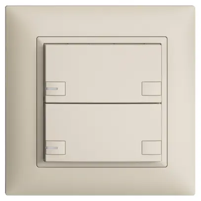 Poussoir KNX RGB ENC EDUE FMI, 250mW, LED RGB, 2×poussoir, comm.2×touches, crema 