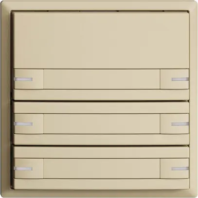 Pulsante INC KNX 6×EDIZIOdue vanille RGB con LED con inserto carta 