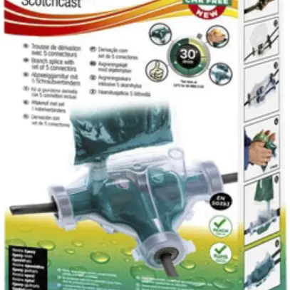 Manchon de jonction/dérivation 3M 92-NBC 2 GS T-forme 4×4…25/5×2.5…25mm² 