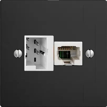 Scatola INC 1×TT,1×RJ45/u 4P EDIZIOdue ITplus ITM nero 