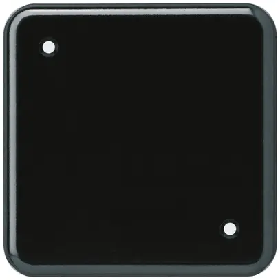 Plaque de recouvrement basico 1×1 2 trous de fixation diagonale noir 