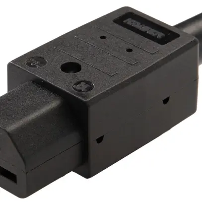 Prise d'appareils type C21 ELBRO 16A 230VAC droit max.155°C noir IP20 