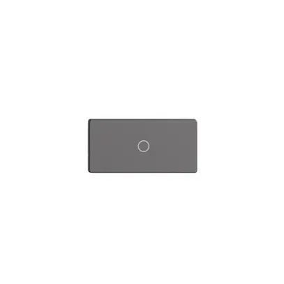 Poussoir 1/2 ENC Edue Wiser symbole O (hors) gris foncé 