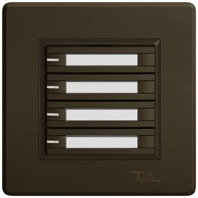 Poussoir KNX RGB ENC EDIZIO.liv SNAPFIX® capteur temp.RGB-LED étiqu.4×com.2T br 