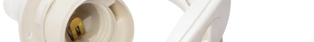 Portalampada ELBRO E27 set di bottiglie con interruttore cavo 150cm bianco 