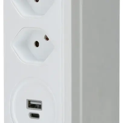 Steckdosenleiste Steffen CLAMP 3×T13 1×USB-A 1×USB-C 1.5m weiss 