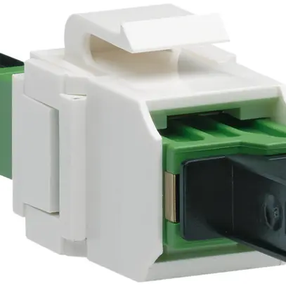Module de couplage FO Hager HMS, Keystone E2000/APC Simplex vert 