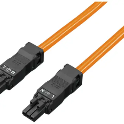 Cavo di raccordo Rittal SZ 2500.530 spina/presa 3P 230V PVC arancione 1m 