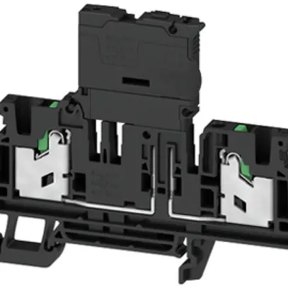 Morsetto di sicurezza componibile WM SFS 4 2C 4mm² snap-in DIN35 nero 