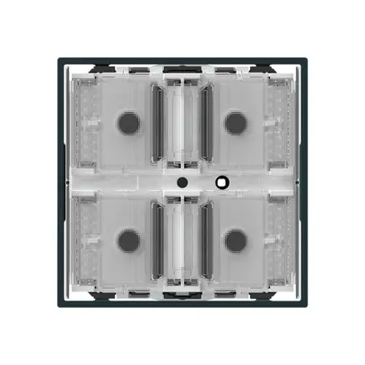 Poussoir KNX KAL p.4×touches 4×points actionnables LED noir 