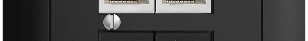 Scatola INS 4×RJ45 2×u/2×s EDIZIOdue nero R&M swissline NT 2ab 