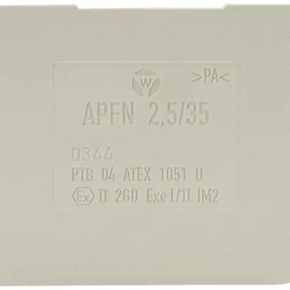 Parete d'estremità Wieland APFN, p.morsetti d.giunzione WKFN 2.5…, 47.1mm grigio 