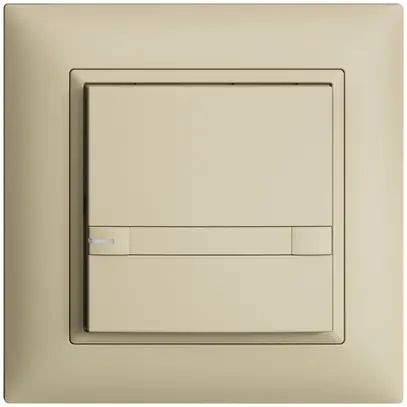 Poussoir ENC KNX 1× EDIZIOdue colore vanille RGB avec LED avec insert papier 