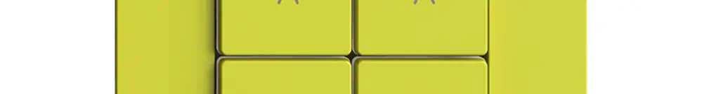 Kit copertura per interruttore tapparelle 2c/4t Edue Wiser lemon 