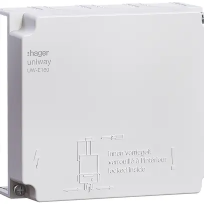 Haube Hager uniway für Einspeiseblock 160A, 3LN, Breite 108mm 