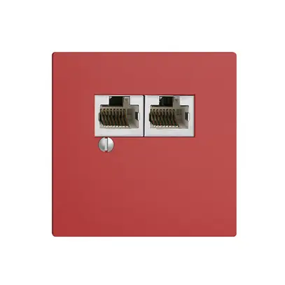 Dose 2×RJ45/s 8P par. EDIZIOdue berry R&M swissline 