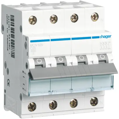 Disgiuntore Hager MCB 4P 415V tipo C 20A Icn 6kA 4UM 