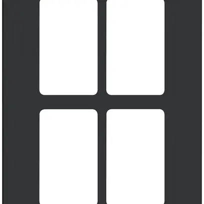 Placca di montaggio Hager FLF 3/5 2×2 alluminio anodizzato ne 